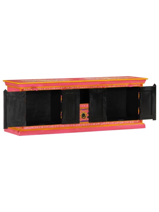 TV skříňka růžová 110 x 30 x 40 cm masivní mangovníkové dřevo