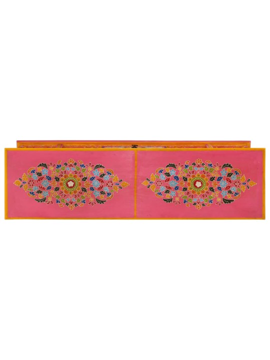 TV skříňka růžová 110 x 30 x 40 cm masivní mangovníkové dřevo