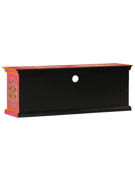 TV skříňka růžová 110 x 30 x 40 cm masivní mangovníkové dřevo