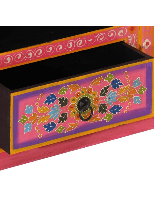 TV skříňka růžová 110 x 30 x 40 cm masivní mangovníkové dřevo