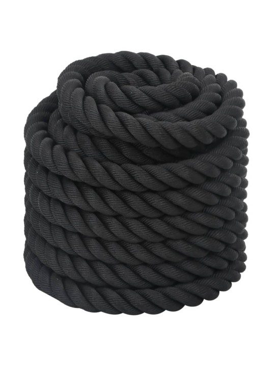 Posilovací lano černé 12 m 9 kg polyester