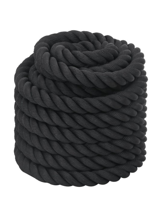 Posilovací lano černé 15 m 11 kg polyester