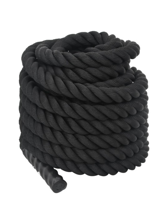 Posilovací lano černé 15 m 11 kg polyester