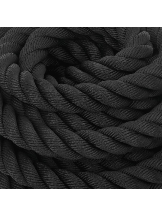 Posilovací lano černé 15 m 11 kg polyester