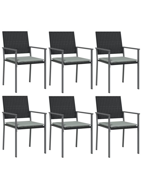 7dílný zahradní jídelní set polyratan a ocel