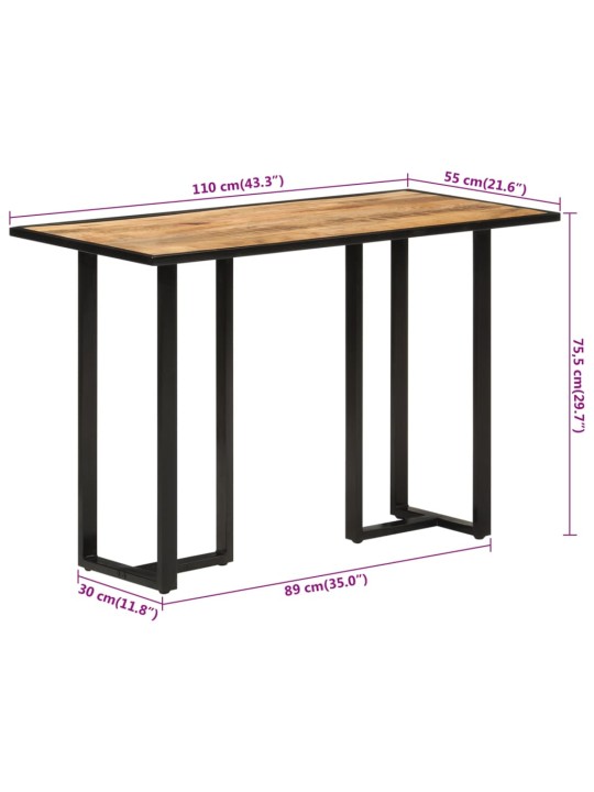 Jídelní stůl 110 x 55 x 75,5 cm masivní mangovníkové dřevo