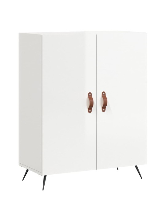 Příborník bílý s vysokým leskem 69,5x34x90 cm kompozitní dřevo