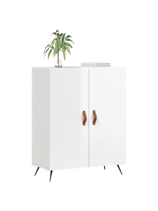 Příborník bílý s vysokým leskem 69,5x34x90 cm kompozitní dřevo