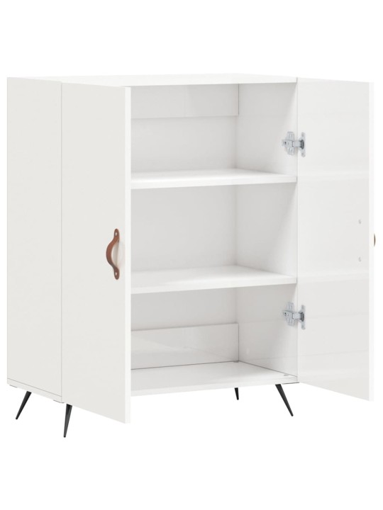 Příborník bílý s vysokým leskem 69,5x34x90 cm kompozitní dřevo
