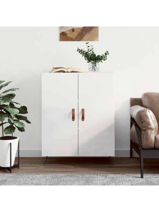 Příborník bílý s vysokým leskem 69,5x34x90 cm kompozitní dřevo