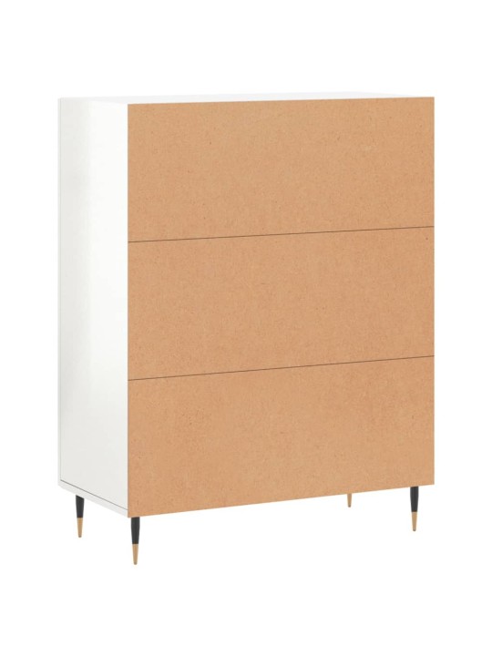 Příborník bílý s vysokým leskem 69,5x34x90 cm kompozitní dřevo