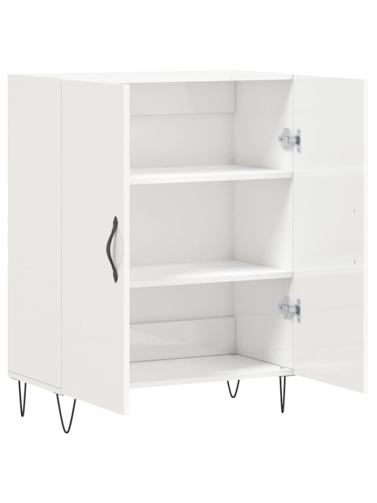 Příborník bílý s vysokým leskem 69,5x34x90 cm kompozitní dřevo