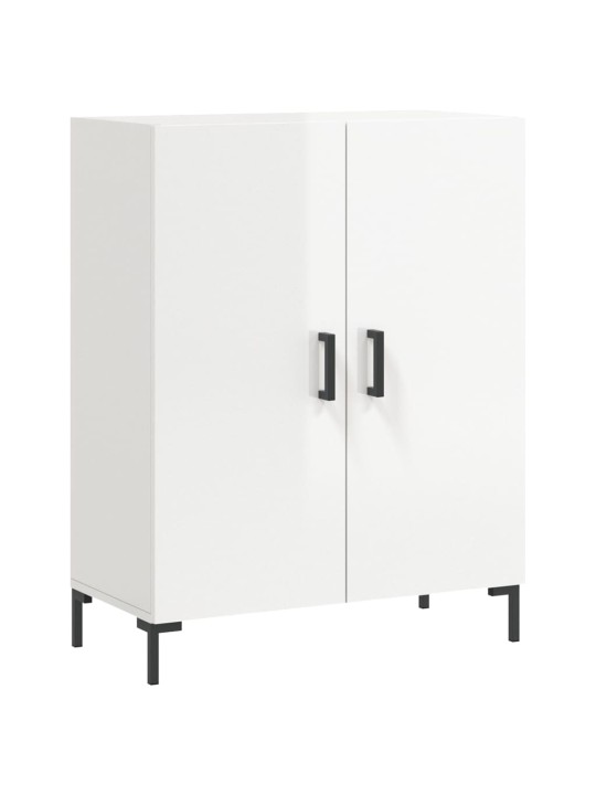 Příborník bílý s vysokým leskem 69,5x34x90 cm kompozitní dřevo