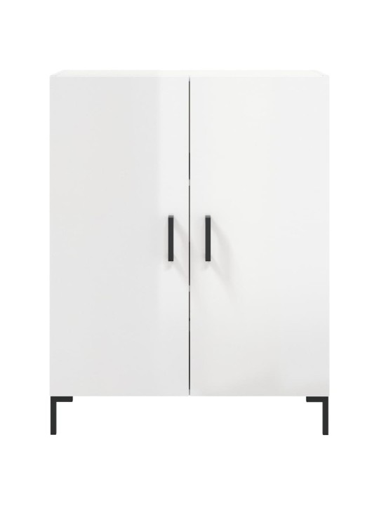 Příborník bílý s vysokým leskem 69,5x34x90 cm kompozitní dřevo