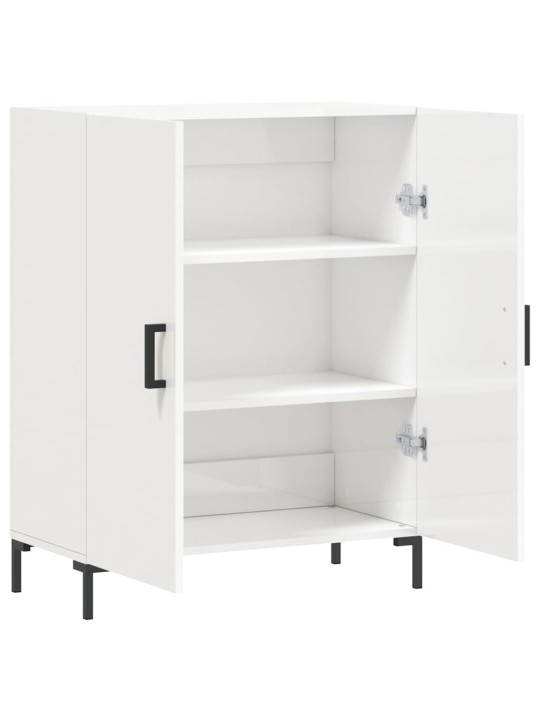 Příborník bílý s vysokým leskem 69,5x34x90 cm kompozitní dřevo