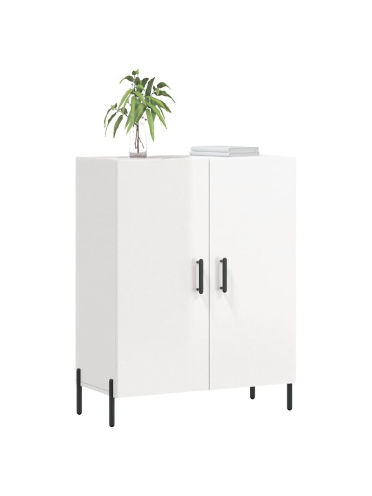 Příborník bílý s vysokým leskem 69,5x34x90 cm kompozitní dřevo