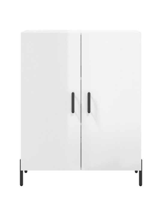 Příborník bílý s vysokým leskem 69,5x34x90 cm kompozitní dřevo