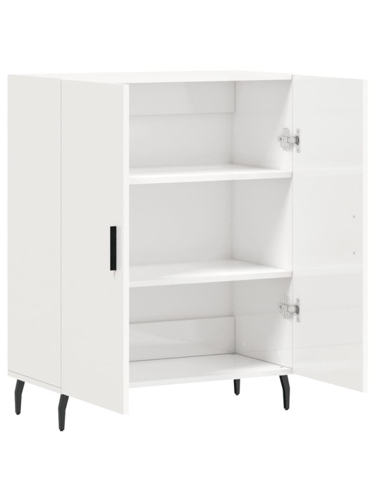 Příborník bílý s vysokým leskem 69,5x34x90 cm kompozitní dřevo