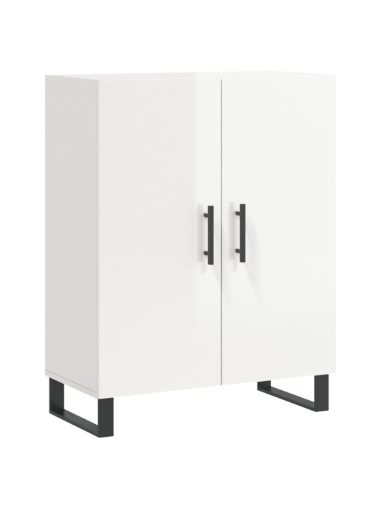 Příborník bílý s vysokým leskem 69,5x34x90 cm kompozitní dřevo