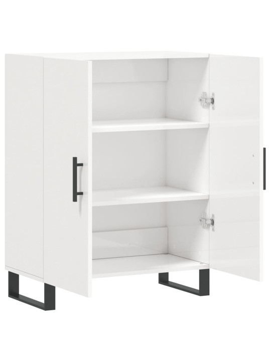 Příborník bílý s vysokým leskem 69,5x34x90 cm kompozitní dřevo