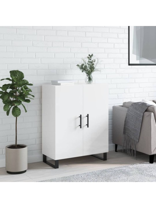 Příborník bílý s vysokým leskem 69,5x34x90 cm kompozitní dřevo