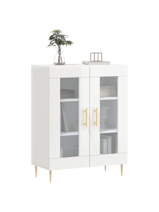 Příborník bílý s vysokým leskem 69,5x34x90 cm kompozitní dřevo