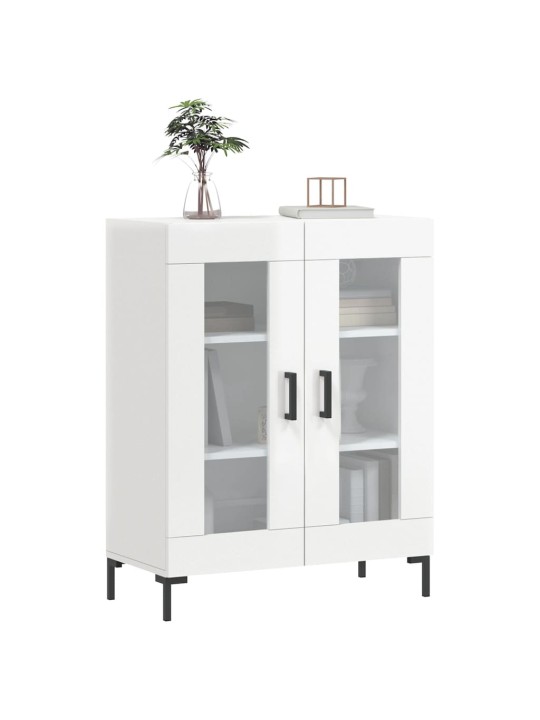 Příborník bílý s vysokým leskem 69,5x34x90 cm kompozitní dřevo
