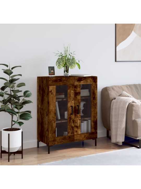 Příborník kouřový dub 69,5 x 34 x 90 cm kompozitní dřevo