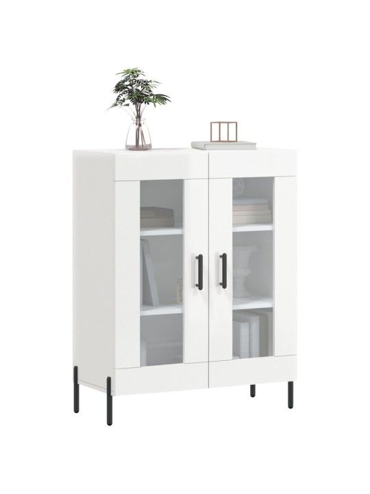 Příborník bílý s vysokým leskem 69,5x34x90 cm kompozitní dřevo