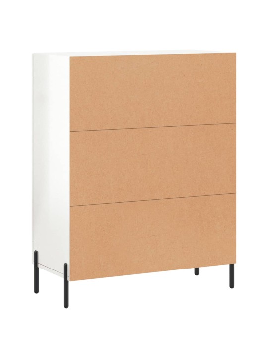 Příborník bílý s vysokým leskem 69,5x34x90 cm kompozitní dřevo