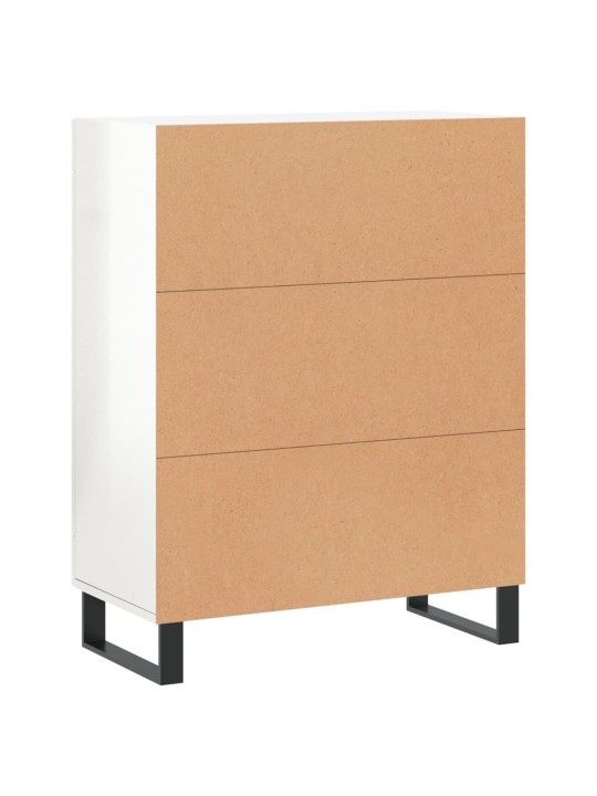 Příborník bílý s vysokým leskem 69,5x34x90 cm kompozitní dřevo
