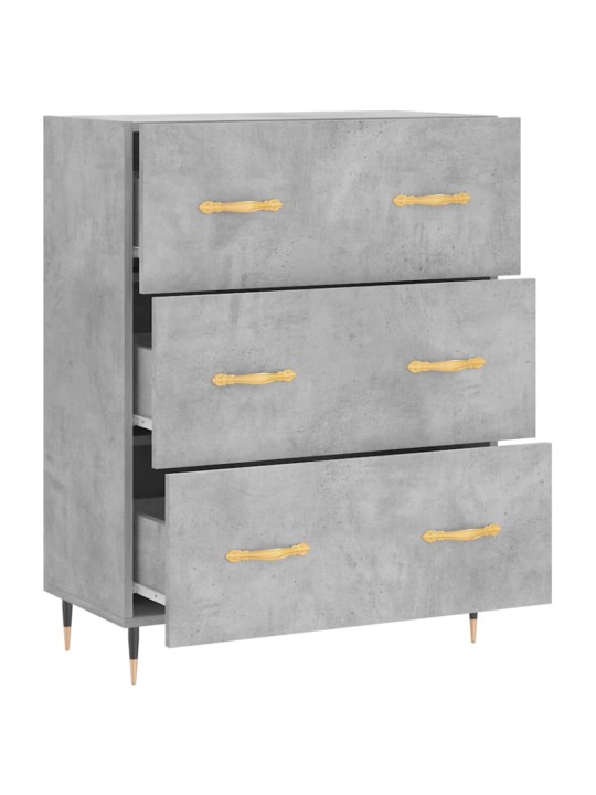 Příborník betonově šedý 69,5 x 34 x 90 cm kompozitní dřevo