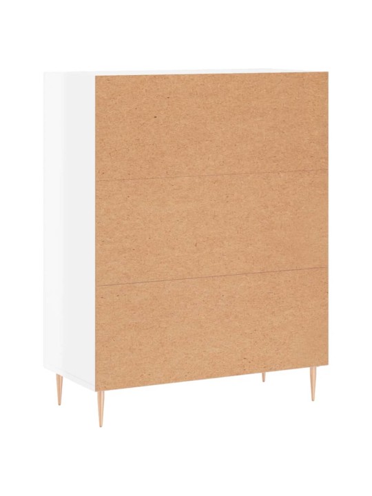 Příborník bílý s vysokým leskem 69,5x34x90 cm kompozitní dřevo