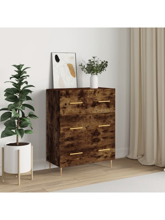 Příborník kouřový dub 69,5 x 34 x 90 cm kompozitní dřevo