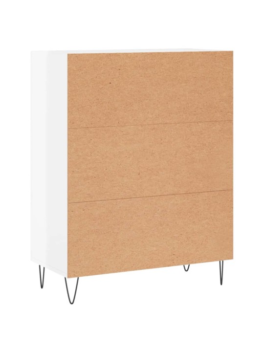 Příborník bílý s vysokým leskem 69,5x34x90 cm kompozitní dřevo