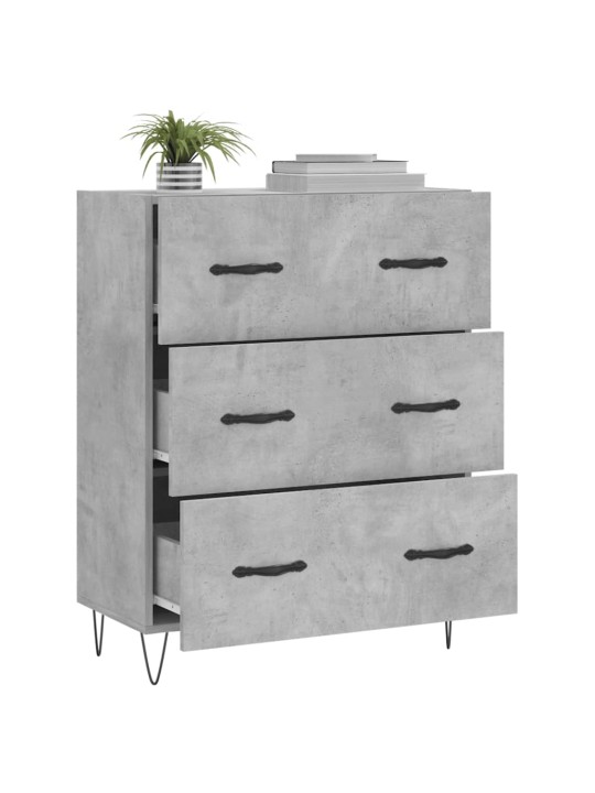 Příborník betonově šedý 69,5 x 34 x 90 cm kompozitní dřevo