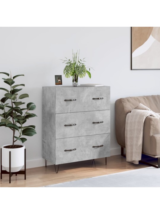 Příborník betonově šedý 69,5 x 34 x 90 cm kompozitní dřevo