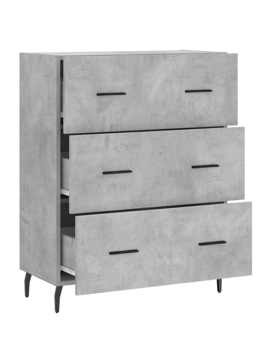 Příborník betonově šedý 69,5 x 34 x 90 cm kompozitní dřevo