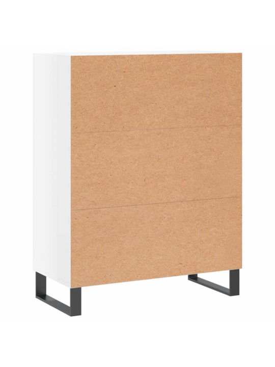 Příborník bílý s vysokým leskem 69,5x34x90 cm kompozitní dřevo