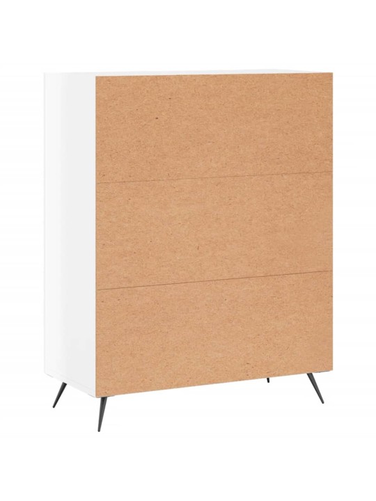 Příborník bílý s vysokým leskem 69,5x34x90 cm kompozitní dřevo