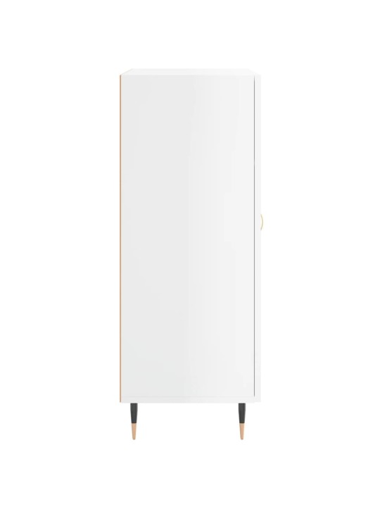 Příborník bílý s vysokým leskem 69,5x34x90 cm kompozitní dřevo