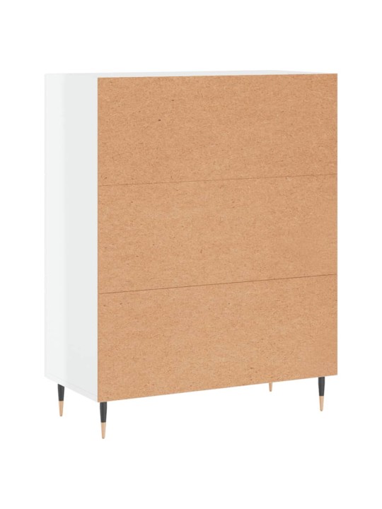 Příborník bílý s vysokým leskem 69,5x34x90 cm kompozitní dřevo