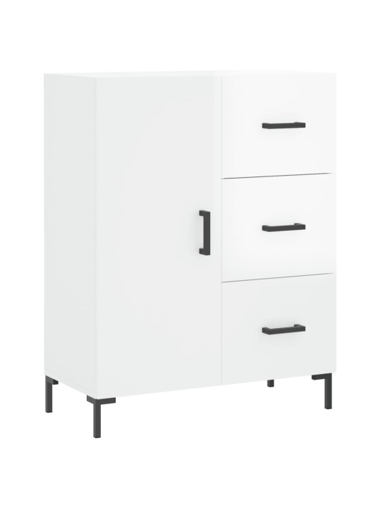 Příborník bílý s vysokým leskem 69,5x34x90 cm kompozitní dřevo