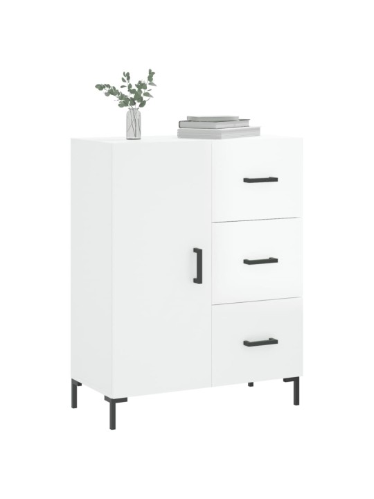 Příborník bílý s vysokým leskem 69,5x34x90 cm kompozitní dřevo