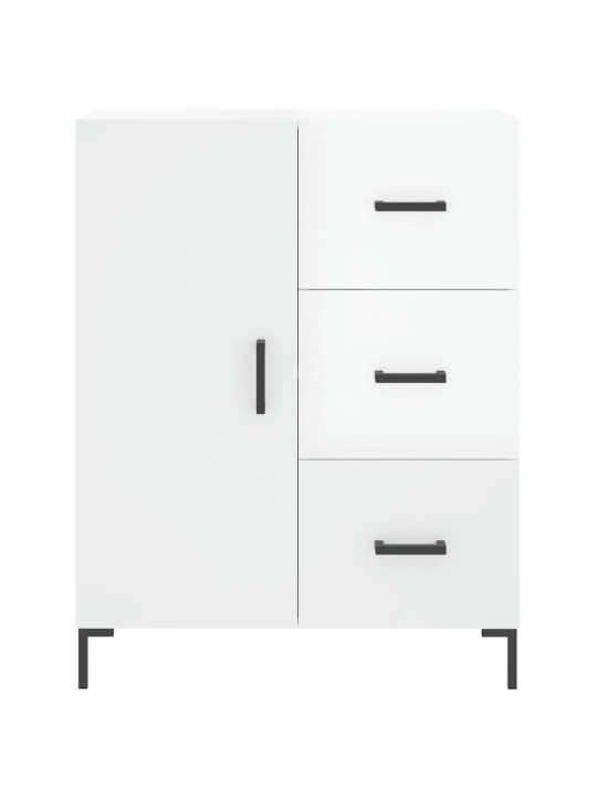 Příborník bílý s vysokým leskem 69,5x34x90 cm kompozitní dřevo