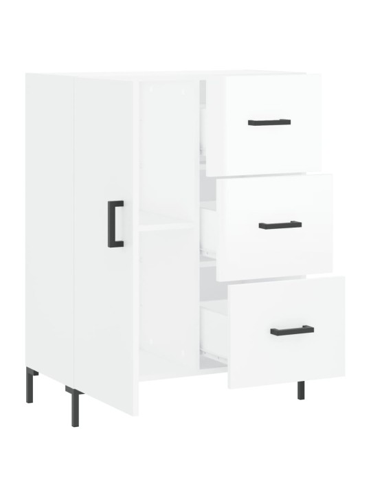Příborník bílý s vysokým leskem 69,5x34x90 cm kompozitní dřevo