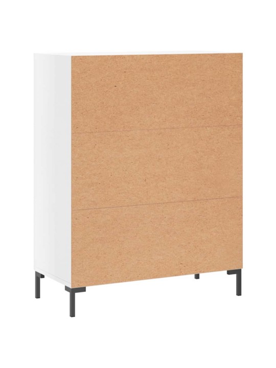Příborník bílý s vysokým leskem 69,5x34x90 cm kompozitní dřevo