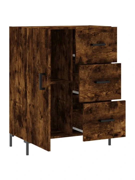 Příborník kouřový dub 69,5 x 34 x 90 cm kompozitní dřevo