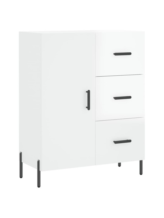 Příborník bílý s vysokým leskem 69,5x34x90 cm kompozitní dřevo