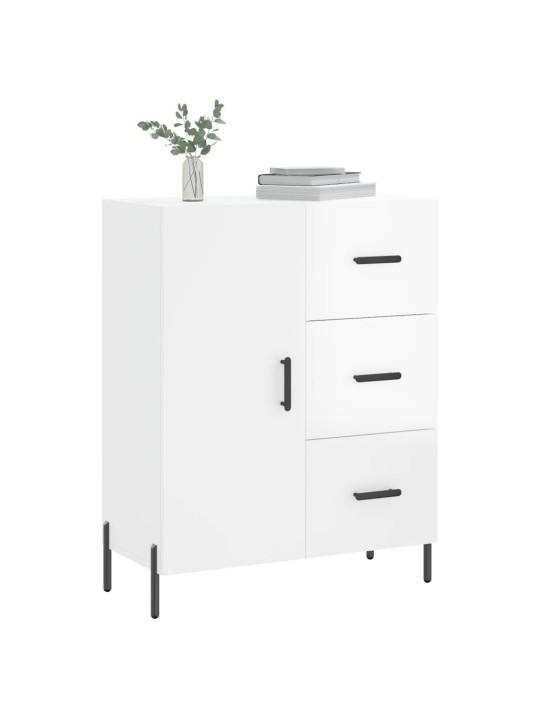 Příborník bílý s vysokým leskem 69,5x34x90 cm kompozitní dřevo